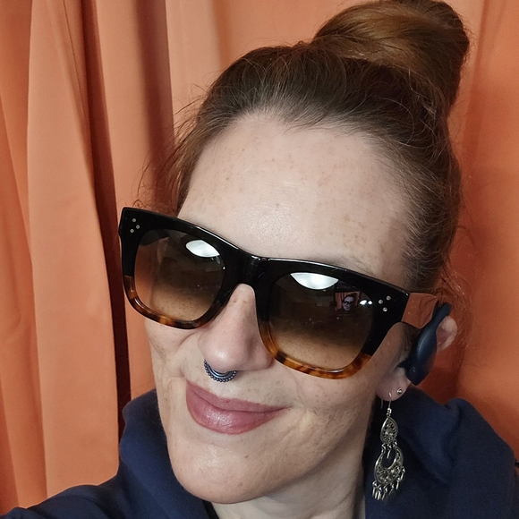 CELINE CL 41089/S FU5Z3 47 22 145 Sunglasses Black/Havana - Picture 4 of 15